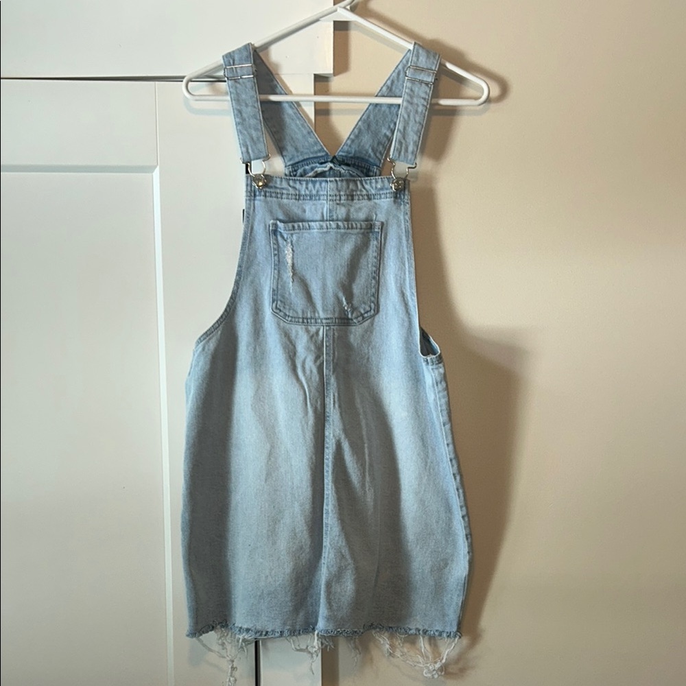 Wild Fable Light Blue Denim Overall Dress